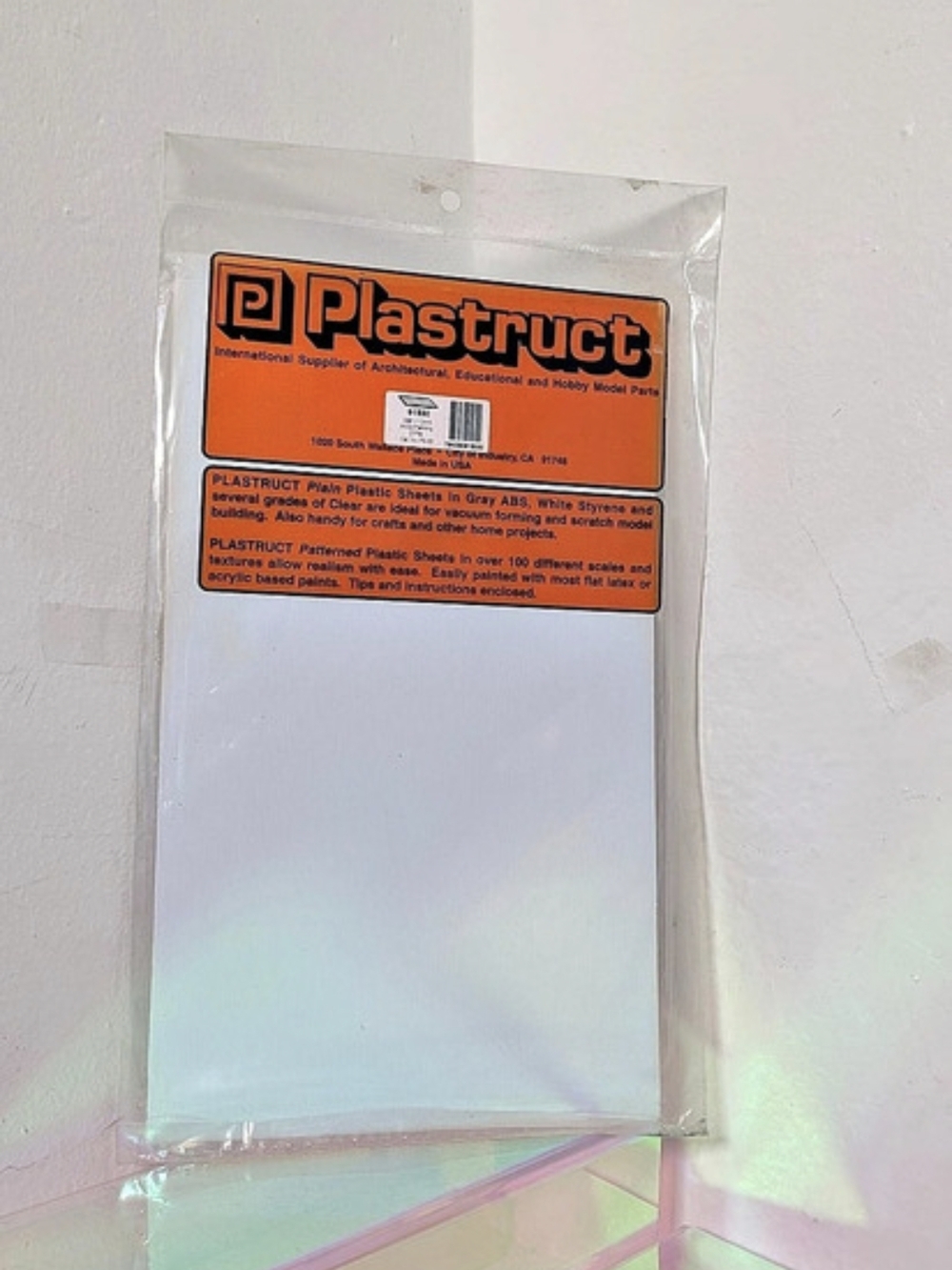 Plastruct 91530 Planking Sheet PS-33 White